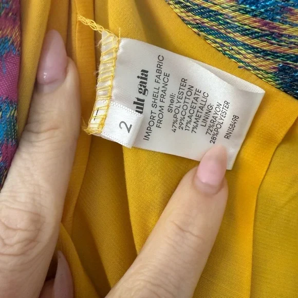 Cult Gaia “Celia” Jacquard Skirt – Bold Floral with ring accent detail size 2 - Picture 6 of 12